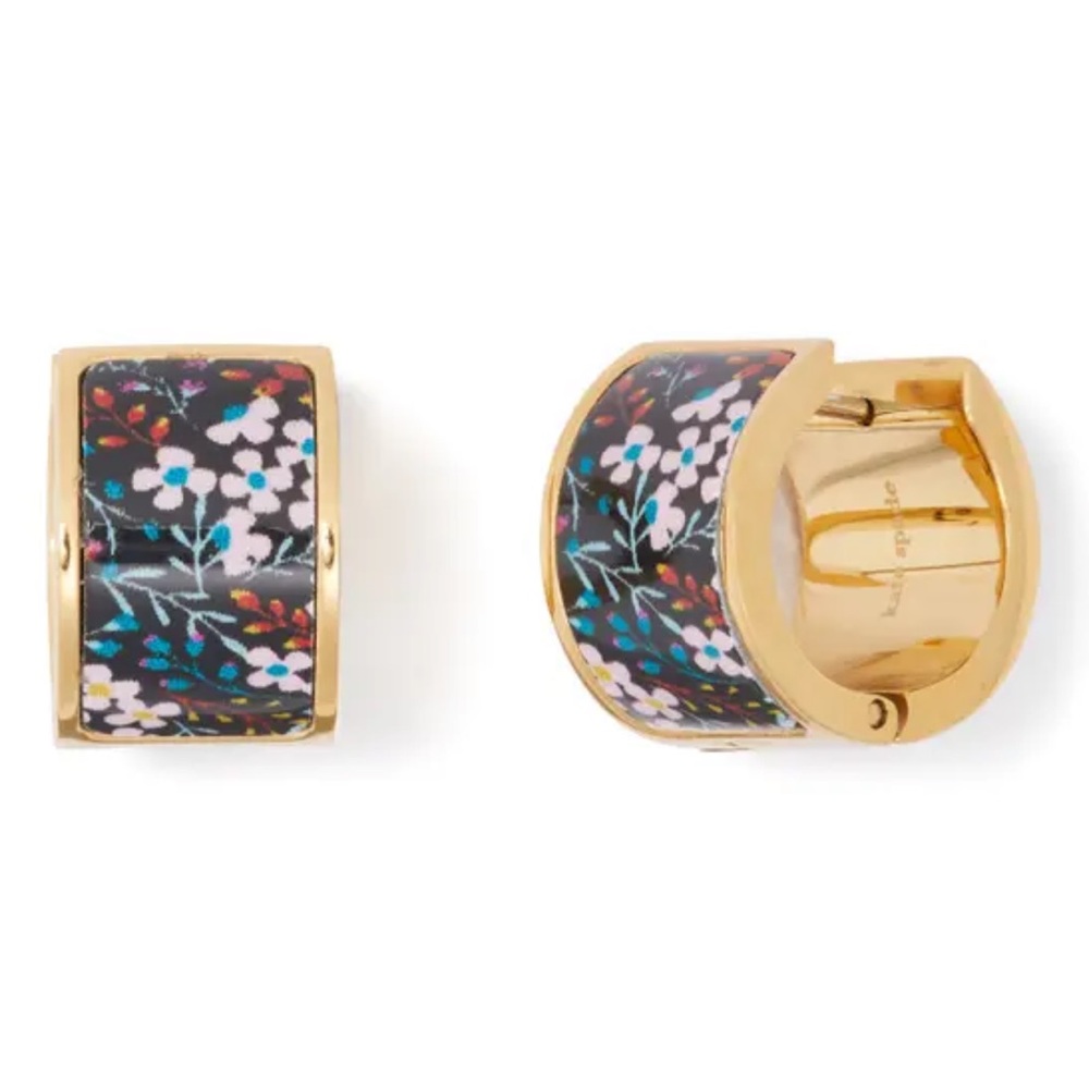 Kate Spade Flower Huggie Hoop Earrings